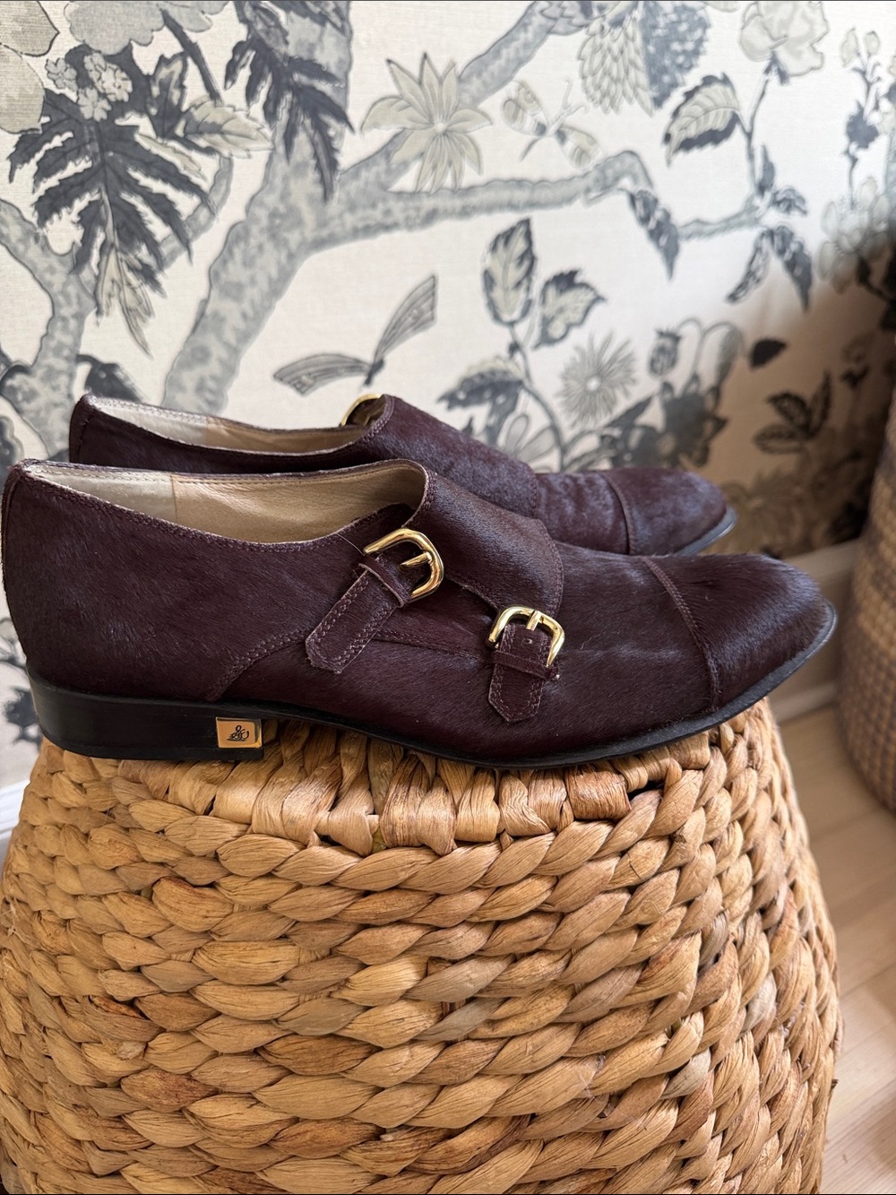 SAM EDELMAN Double Monk Strap Dress Shoes in Dark Brown